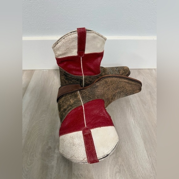 Roper Texas flag short leather boots size 8.5 - Picture 10 of 10